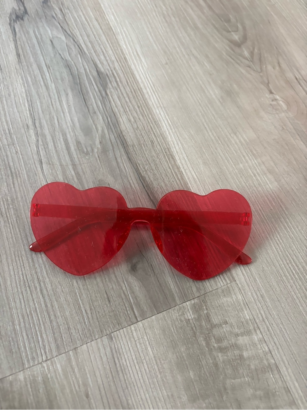 Heart-Shaped Red Sunglasses
